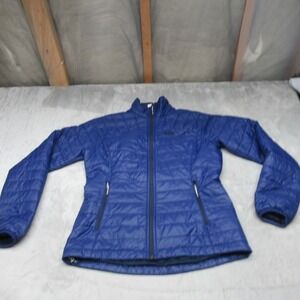 REI Jacket Womens Small Blue Insulated Quilted Full Zip Light Pack Winter Puffer
